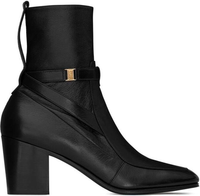 Saint Laurent 75mm Michelangelo ankle boots Black