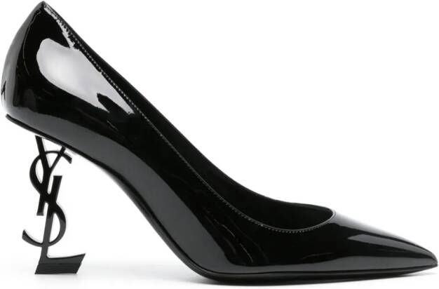 Saint Laurent Opyum 110mm Cassandre-logo pumps Black