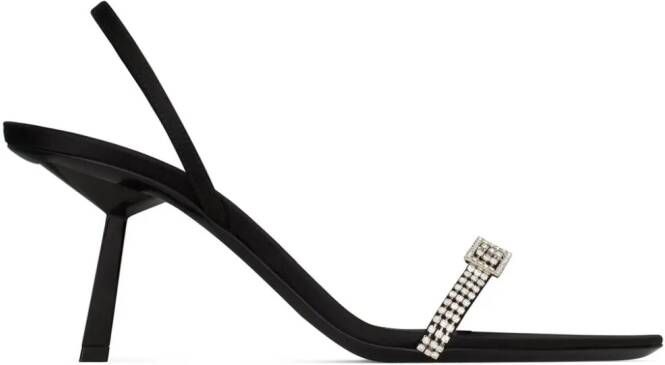 Saint Laurent Rendez-Vous 75mm leather sandals Black