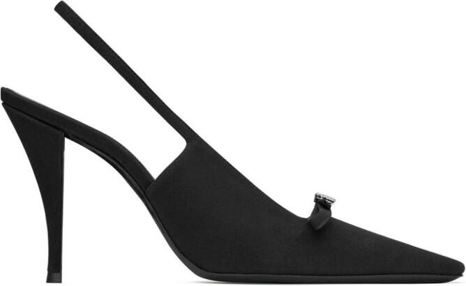 Saint Laurent Sadie 95mm slingback pumps Black