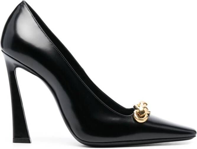 Saint Laurent Silvana 110m chain pumps Black