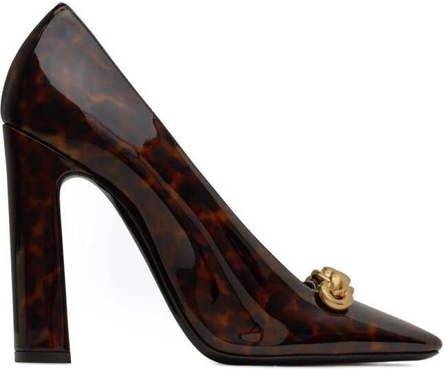 Saint Laurent Swing 110mm tortoiseshell pumps Red