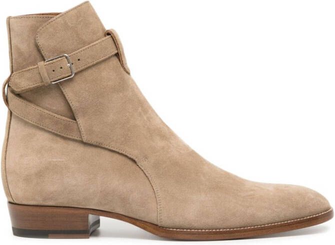 Saint Laurent Wyatt 30 Jodhpur boots Neutrals