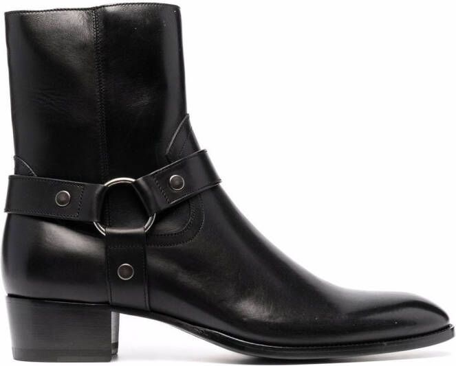 Saint Laurent 40mm Wyatt Harness boots Black