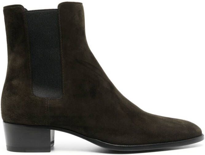 Saint Laurent Wyatt ankle boots Brown