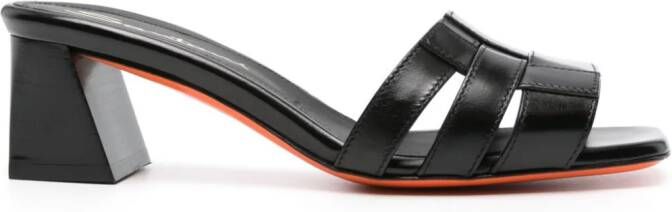 Santoni 60mm leather sandals Black