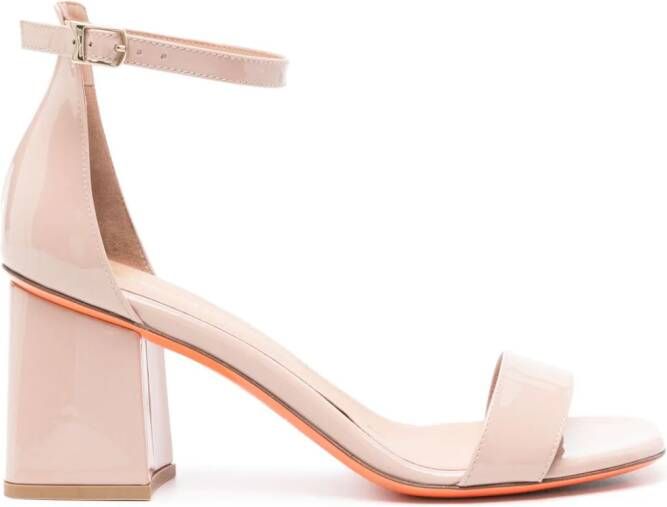 Santoni 75mm leather sandals Pink