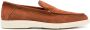 Santoni almond-toe suede loafers Brown - Thumbnail 1