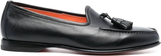 Santoni Andrea tassel-detail leather loafers Black