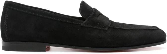 Santoni Carlo suede loafers Black