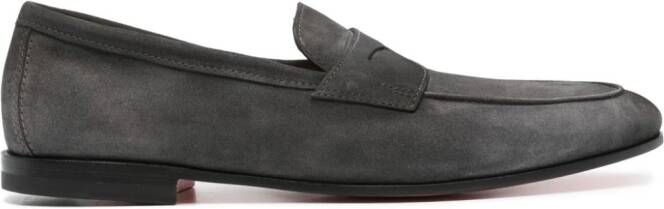 Santoni Carlo suede loafers Grey