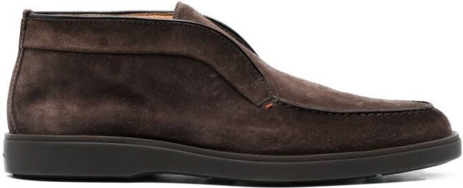 Santoni Desert slip-on suede boots Brown