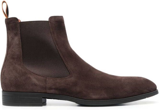 Santoni Detoxify elasticated-panel boots Brown