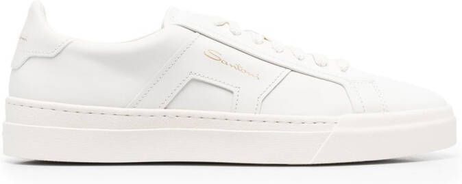 Santoni Double Buckle low-top sneakers White