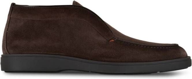 Santoni Dragon suede loafers Brown