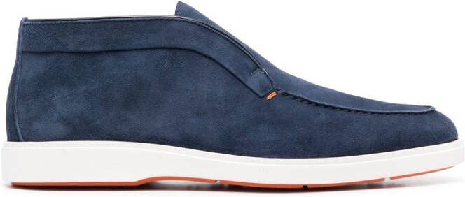 Santoni Dragon suede shoes Blue