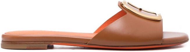 Santoni buckle-detail sandals Brown