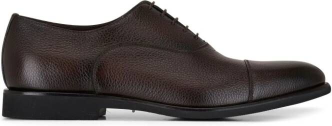 Santoni grained-leather Oxford shoes Brown