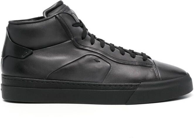 Santoni high-top lace-up sneakers Grey