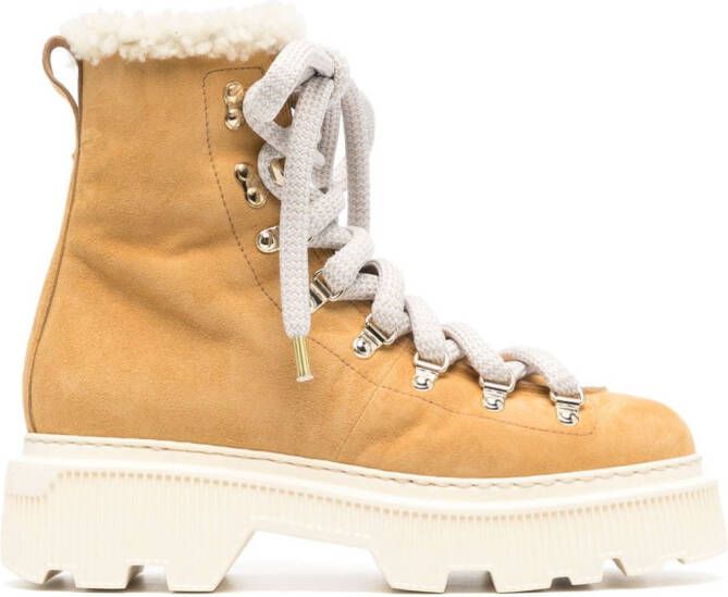 Santoni Houring suede boots Brown