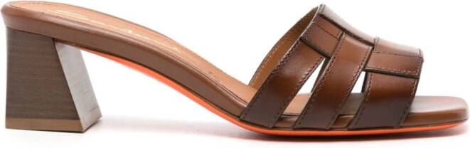 Santoni 60mm interwoven-strap sandals Brown