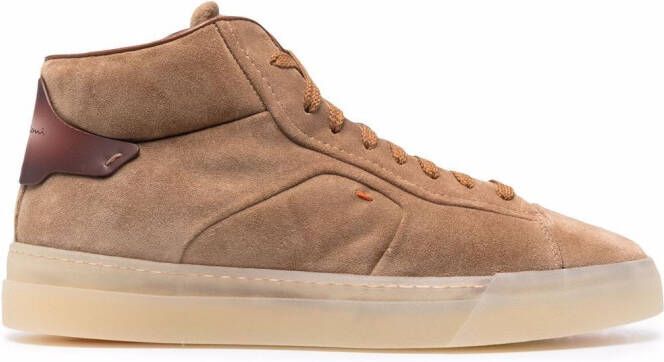 Santoni lace-up high-top sneakers Neutrals