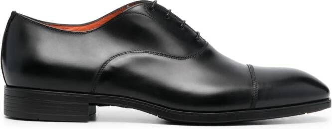 Santoni leather Oxford shoes Black
