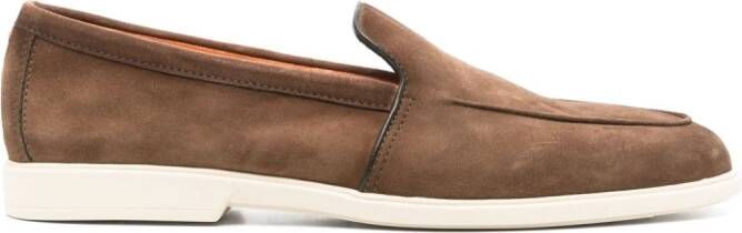 Santoni Malibu suede loafers Brown