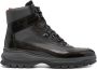 Santoni panelled-design lace-up hiking boots Grey - Thumbnail 1
