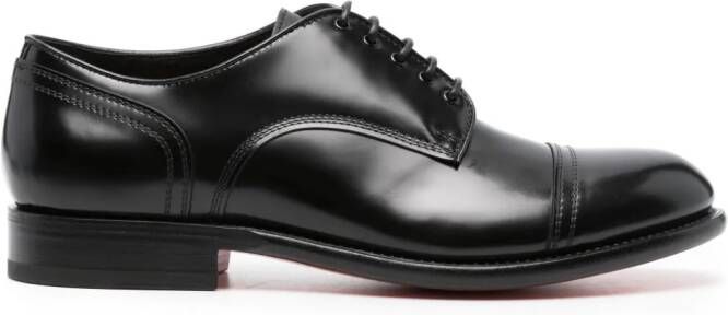 Santoni patent leather Oxford shoes Black