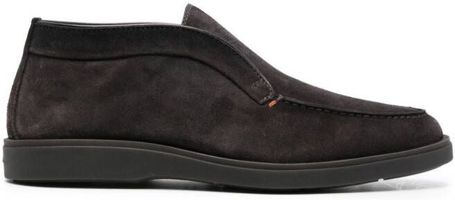 Santoni round toe ankle boots Brown