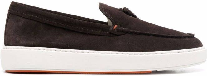 Santoni slip-on boat shoes Brown