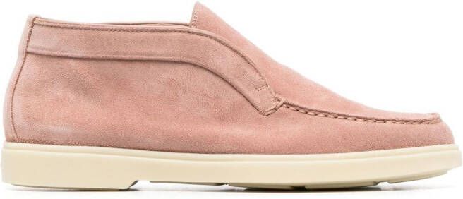 Santoni slip-on loafers Pink