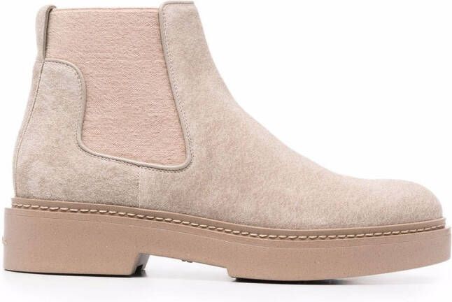 Santoni slip-on suede ankle boots Neutrals