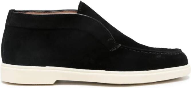 Santoni suede loafers Black