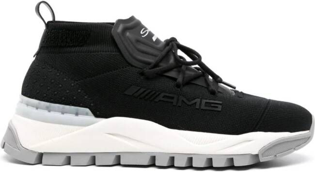 Santoni x AMG elasticated-panel sneakers Black