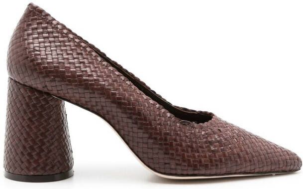 Sarah Chofakian 85mm Scapin Liam interwoven pumps Brown
