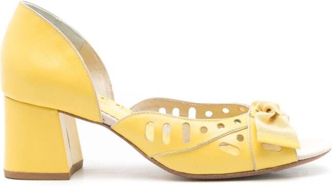 Sarah Chofakian Adrienne leather pumps Yellow