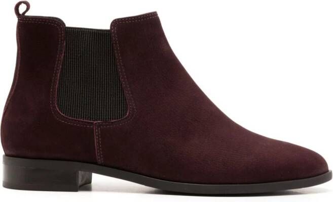 Sarah Chofakian ankle leather boots Red