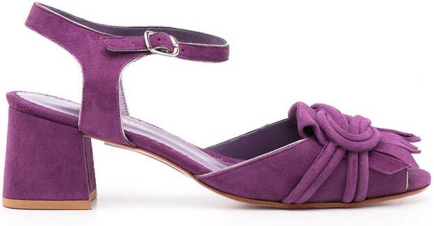 Sarah Chofakian Antonieta suede sandals Purple