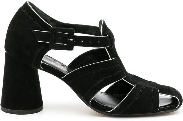Sarah Chofakian Austin cut-out 70mm sandals Black