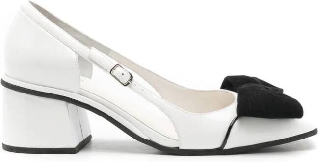Sarah Chofakian Balé 45mm bow-detail pumps White