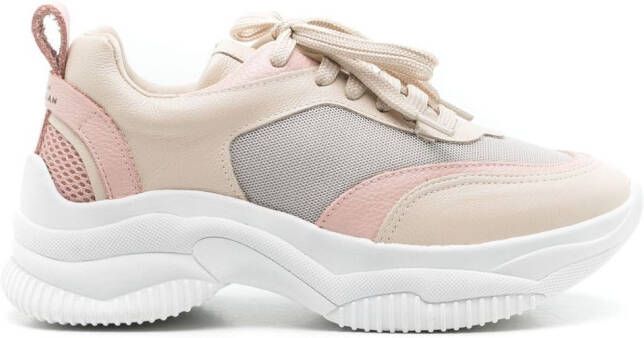 Sarah Chofakian Bell leather platform sneakers Neutrals