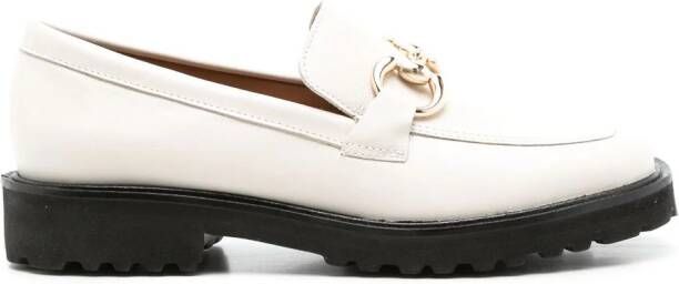 Sarah Chofakian Betsy leather loafers White