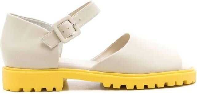 Sarah Chofakian Blanche flat sandals Neutrals