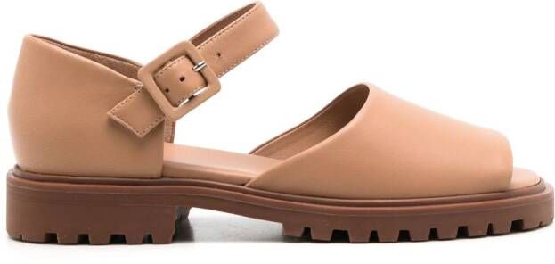 Sarah Chofakian Blanche leather sandals Brown