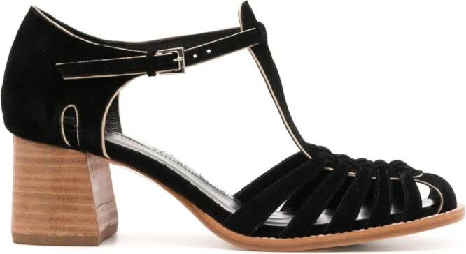 Sarah Chofakian Boheme 40mm caged pumps Black
