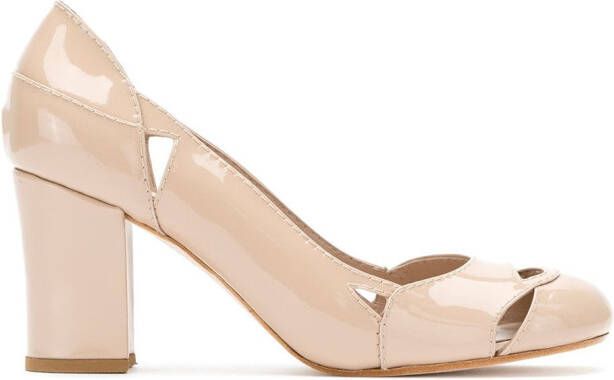 Sarah Chofakian Bruxelas patent leather pumps Neutrals