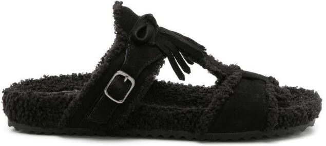 Sarah Chofakian caged open toe sandals Black