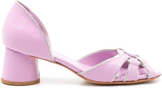 Sarah Chofakian Carrie 55mm leather sandals Purple
